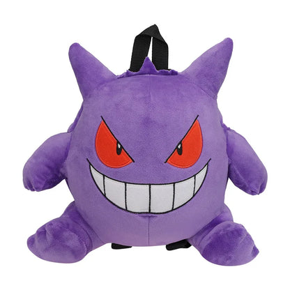 Cute Pokemon Backpack Kawaii Japanese Style Plush Bag Gengar Eevee Snorlax Backpack Schoolbag Cosplay Props Fashion Gifts