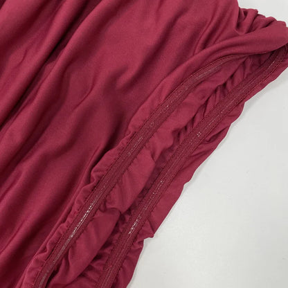 2026 Summer Fashion Solid Color Strapless Strapless Sleeveless Lady Long Dress New Elegant Sexy Slimming Pleated Women's Dresses