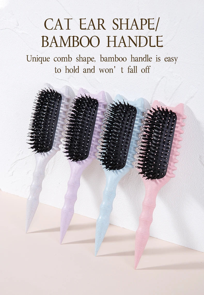 WANMEI Salon Styling Curly Hair Styling Brush Curl Hair Brush for Combing and Shaping  Curls Reduce Pulling Tools