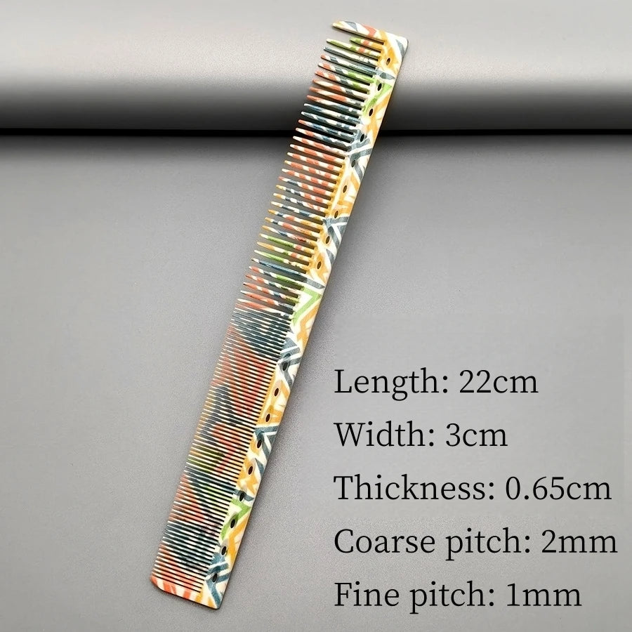 Hair Cutting Comb With Scale Cyan Yellow Ruler Haircut Combs Barber Shop Hairdressing Hairbrush Salon Styling Tools Y0521