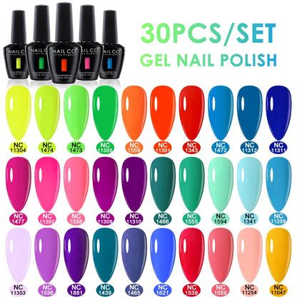 NAILCO 15ml 30/20/10pcs/Set UV Gel Nail Polish Semi Permanent Esmalte Vernis LED Gel Varnish Soak Off Nail Art All For Manicure