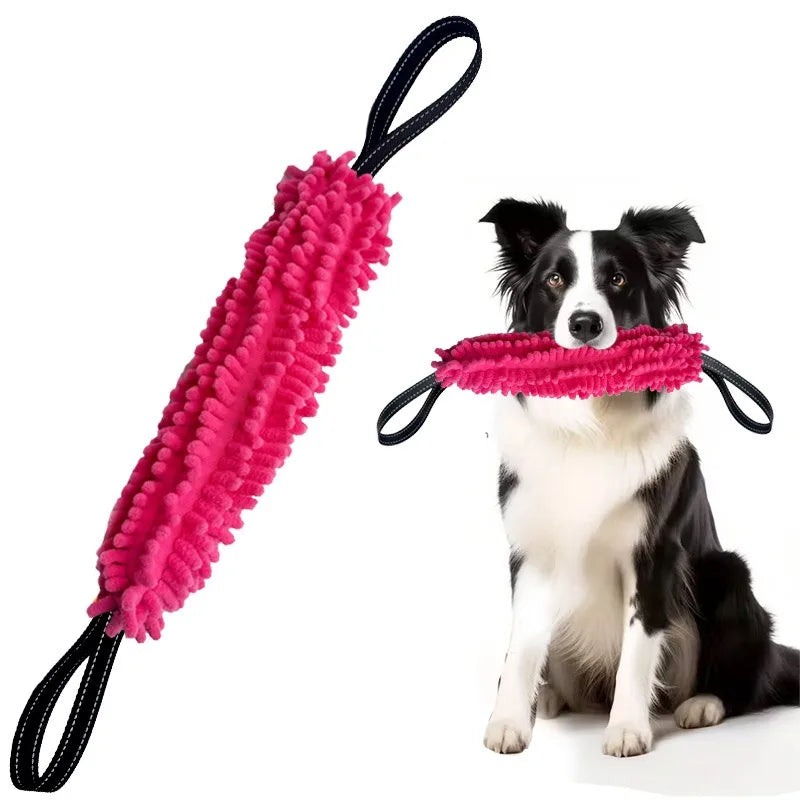 Dog Training Bite Stick Double Handle Interactive Toy Teeth Grinding Dog Training Stick Pet Dog Training Jute Sleeve Dog Toys