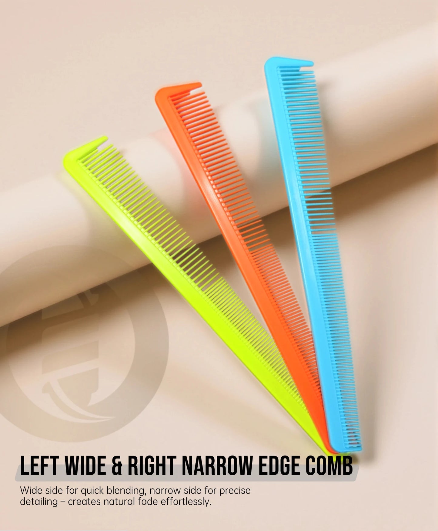 2Pcs NEW Professional Barber Dual Spining Comb Wide and Fine Tooth Cutting Comb Taper Comb for Salon Hairdressing Accessories