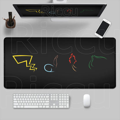 HD 900x400 Rubber Large PC Mousepad Gaming Mouse Pad Accessories Pikachu Slowpoke XXL Desk Keyboard Mat Computer Laptop Mausepad