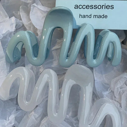 Jelly Wave Hair Claw Clip