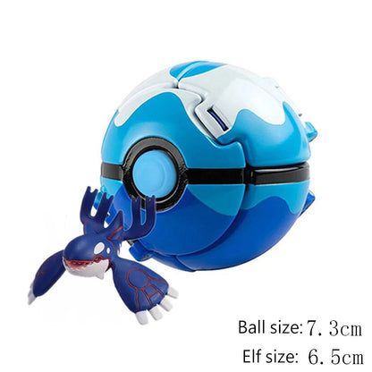 25 Styles Pokeball Figure Anime Figure Pokemon Elf Ball Toy Action Model Pikachu Mewtwo Charmander Kids Birthday Gifts Toys