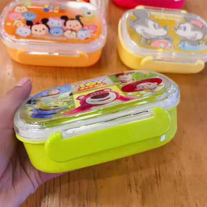 2026 New 300ml Cute Cartoon Toy Story Strawberry Bear Mcqueen Minnie Lunch Box Fresh-Keeping Box Fruit Bento Box Student Gift