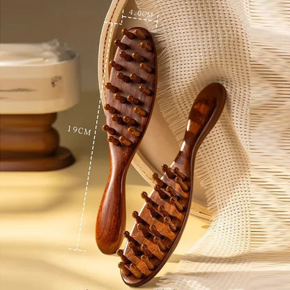 Loc Brush for Dreads Wooden Massage Comb Scraping Massage Tools Wide Tooth Comb Suitable for Scalp Care and Hair Styling