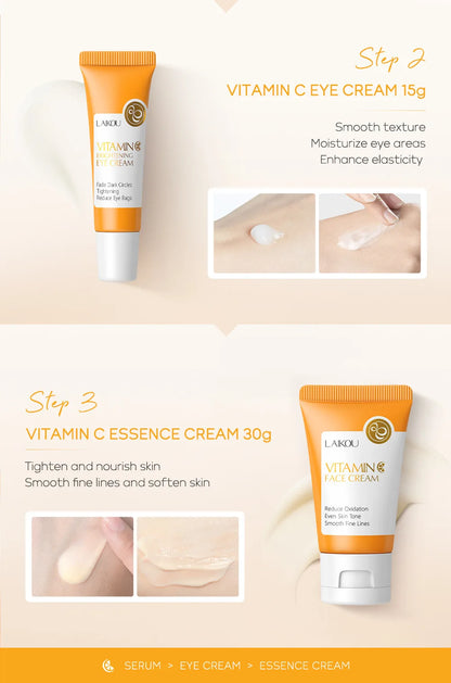 LAIKOU Daily Essentials Skin Care Set: 3-Piece Travel Pouch