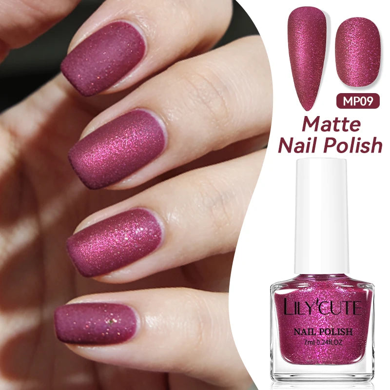LILYCUTE 7ml Matte Nail Polish - 28 Autumn Colors