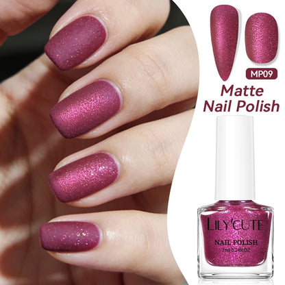 LILYCUTE 7ml Matte Nail Polish - 28 Autumn Colors