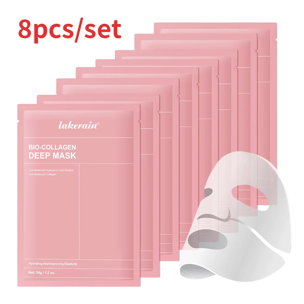 lakerain Bio-Collagen Deep Mask: 4-Piece Hydrating & Pore Refining Set