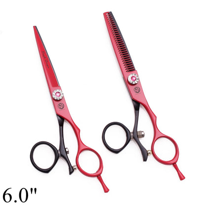 Professional Hairdressing Scissors 5.5" 6" Purple Dragon JP 440C Swivel Thumb Hair Cutting Scissors Barber Thinning Shears Z9019