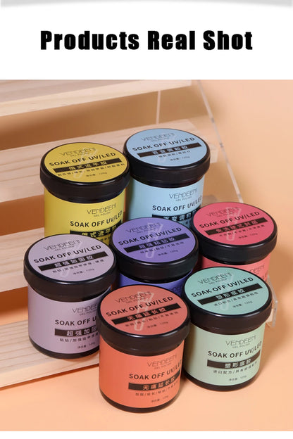 Vendeeni 120g High Capacity Nail Art Functional Gel No Wipe Top Coat Base Coat Painless Extension Gel Leveling Reinforcing Gel