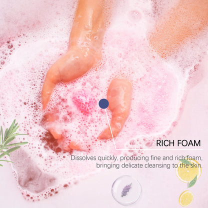 OceAura Bath Bubble Balls for Women Soft Smooth Clean Body Care Moisturizing Skin Elasticity Enhancement Shower Gift Set 6pcs