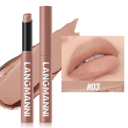 12 Color Matte Lipstick Pencil Waterproof Long Lasting Non-Stick Cup Lip Stain Tint Cosmetic Nude Lipstick Pen Makeup Maquillage