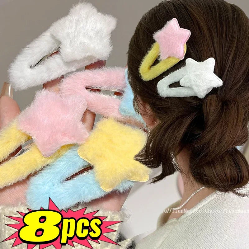 Y2K Star Hair Clips Set.