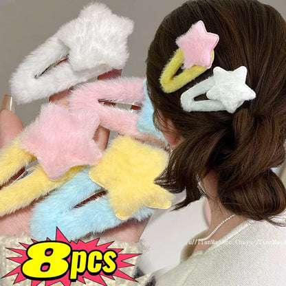 Y2K Star Hair Clips Set.