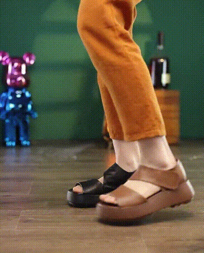 Women's Soft Muffin Sandals Breathable Retro Roman Sandals Thick Bottom Roman Women's Sandals