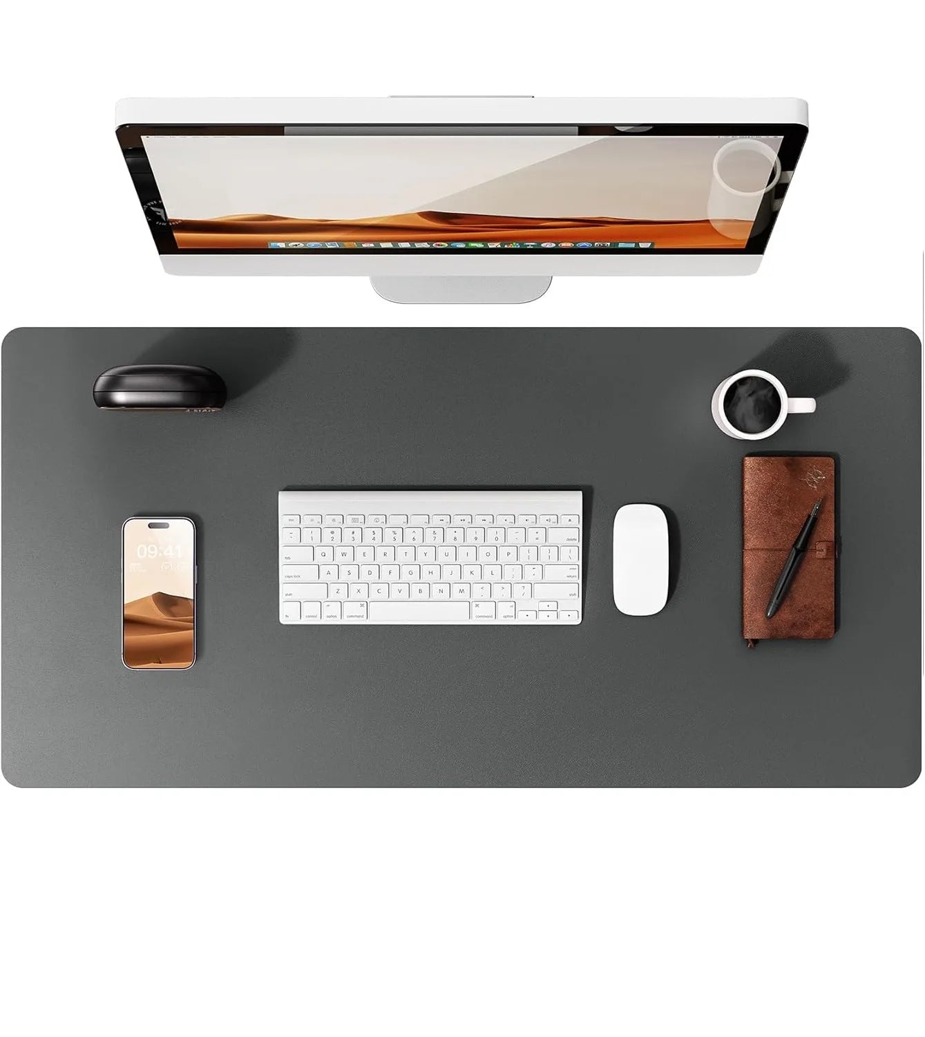 YSAGi Premium PU Leather Desk Mat: Non-Slip Waterproof Office Protector