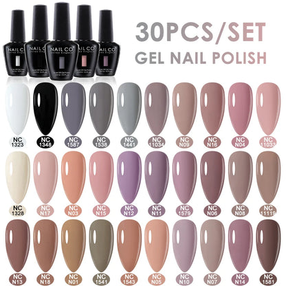 NAILCO 15ml 30/20/10pcs/Set UV Gel Nail Polish Semi Permanent Esmalte Vernis LED Gel Varnish Soak Off Nail Art All For Manicure