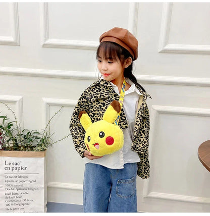 Pokemon Cute Plush Crossbody Bag Anime Figure Messenger Bag Large Capacity Storage Bag Cartoon Cosplay Birthday Party Gift