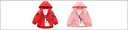 Boys Spiderman Hooded Jackets 1-10 Years Girls Spring Autumn Stitch Print Sports Coats Children Cartoon Outerwear Kids Clothes