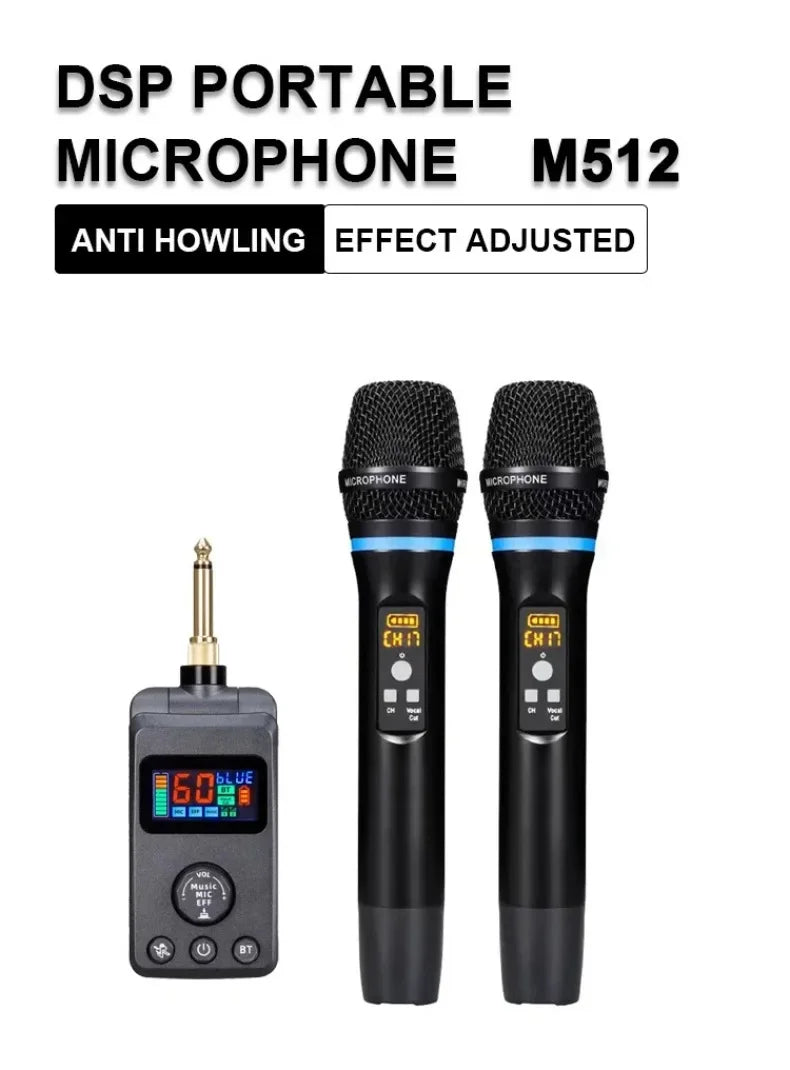 M50 Wireless Microphone DSP Anti-whistling Reverb Anti-whistling Reverb Bluetooth Microphone Singing Home Entertainment KTV