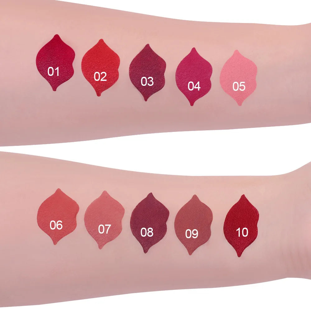 Rose Purple Matte Lipsticks Waterproof Velvet Nude Lipstick Sexy Red Lip Stick Pigment Makeup Pink Lip Gloss Long Lasting Makeup
