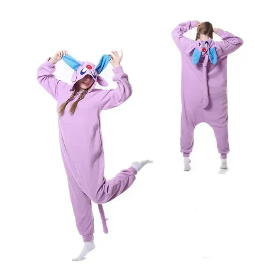 TAKARA TOMY Pokemon Cosplay Kigurumi Onesie Snorlax Jigglypuff Umbreon Gengar Costume Halloween Adult Anime Bulbasaur Pajamas