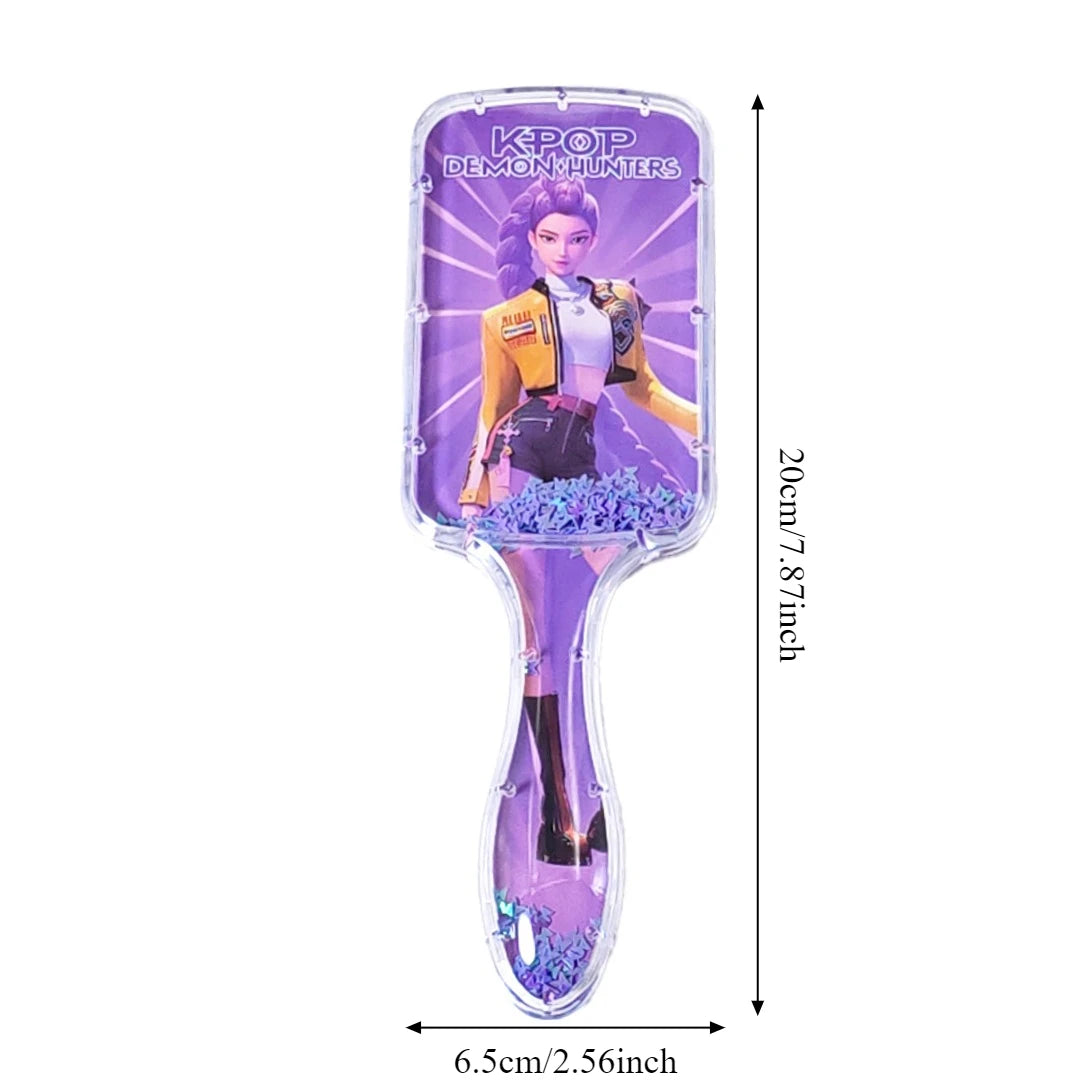 4PCS Anime Cartoon Air Cushion Comb, Portable Hairbrush Perfect Fans Club Gift for Girls and Students