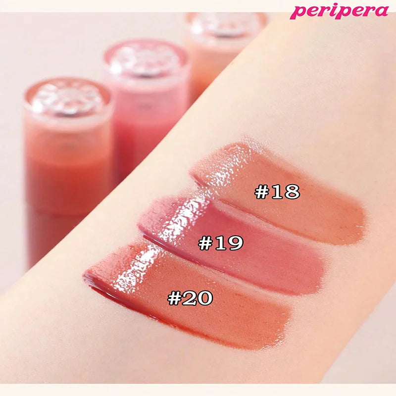 K-Beauty Glass Lip Gloss Tint,Watery Shine, 16H Moisture, Non-Sticky & Mask Friendly,Natural Plump Look