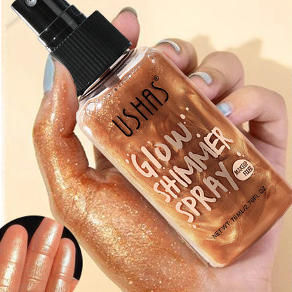 Liquid Face & Body Shimmer Highlighter | 76ml Glow Illuminator & Long-Lasting Oil-Control