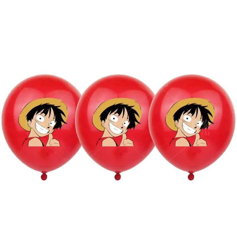 One Piece 12-Inch Latex Balloon Set (3–18pcs) 🎉🏴‍☠️