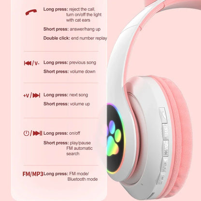 Cat Ears Bluetooth Headphones