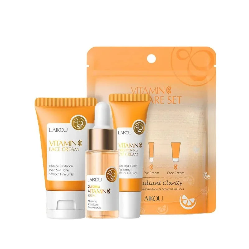 LAIKOU Daily Essentials Skin Care Set: 3-Piece Travel Pouch
