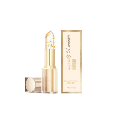 24K Gold Foil Color Changing Lipstick: Hyaluronic Acid Hydrating Lip Plumper