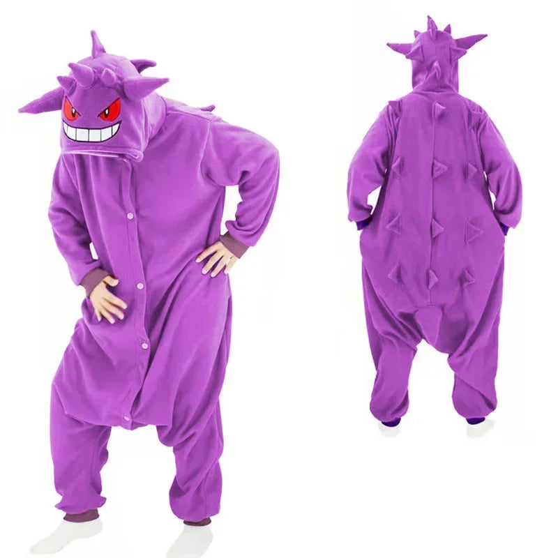 TAKARA TOMY Pokemon Kigurumi Onesie Snorlax Eevee Squirtle Gengar Pijama Cosplay Costume Halloween Adult Anime Umbreon Pajamas