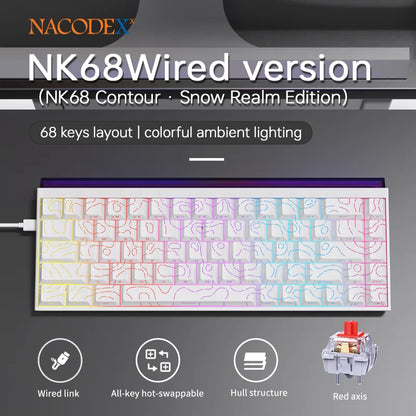 AJAZZ NK68 Wired Keyboard.