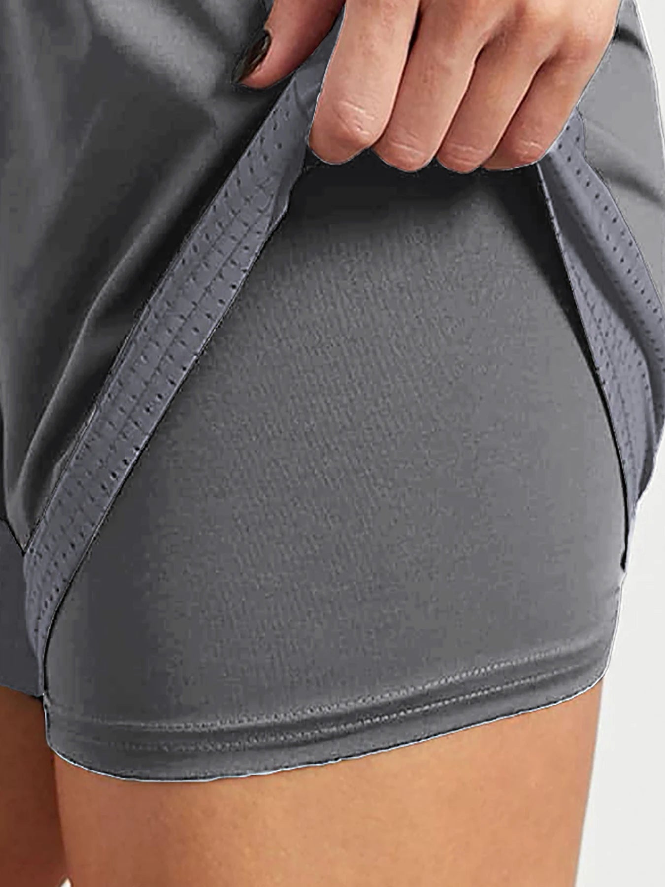 Women's loose sports shorts for running, anti-exposure, quick-dry, outer wear, fake two-piece yoga hot pants