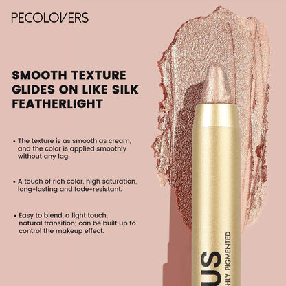 1PC Anti-smudge, Glitter and Matte Finish for Beginners, Vibrant Metallic, Silky, Double Headed Eye Shadow Stick for Bold Look