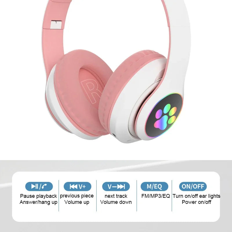 Cat Ears Bluetooth Headphones