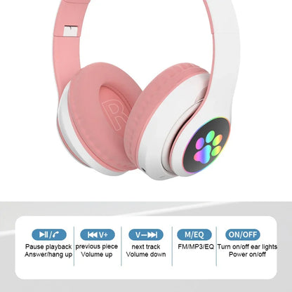 Cat Ears Bluetooth Headphones