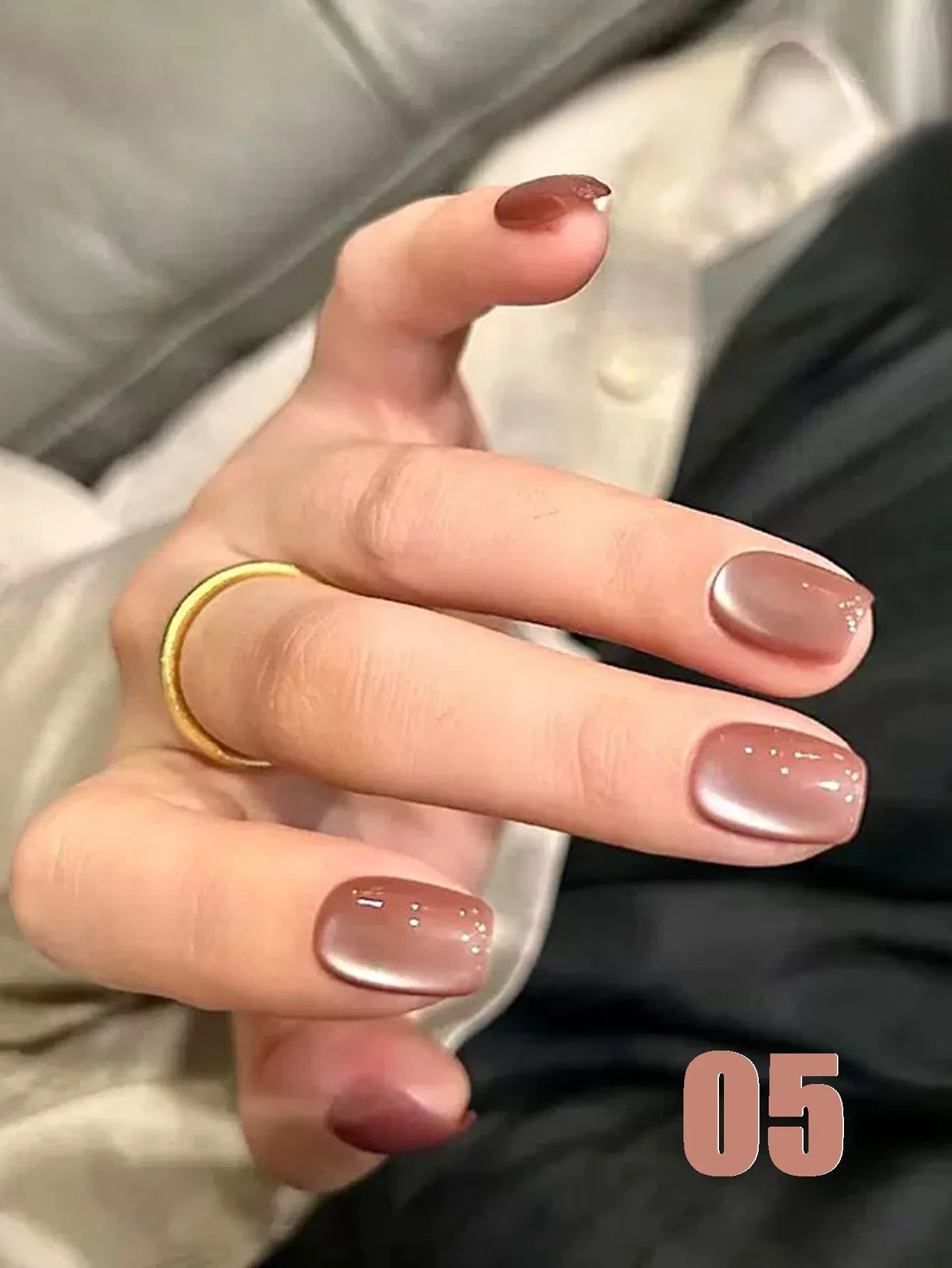 MIANEL 12ML Glass Bead Cat Eye Gel Nail Polish Flash White Spar Nude Color Magnetic Nail Polish White Nails Summer Nails 1-12pcs
