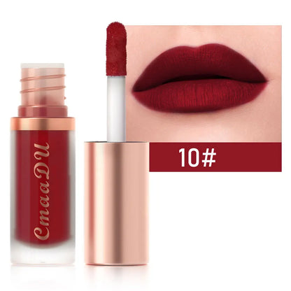 CmaaDu Waterproof Matte Velvet Lip Glaze: Long-Lasting Non-Stick Liquid Lipstick