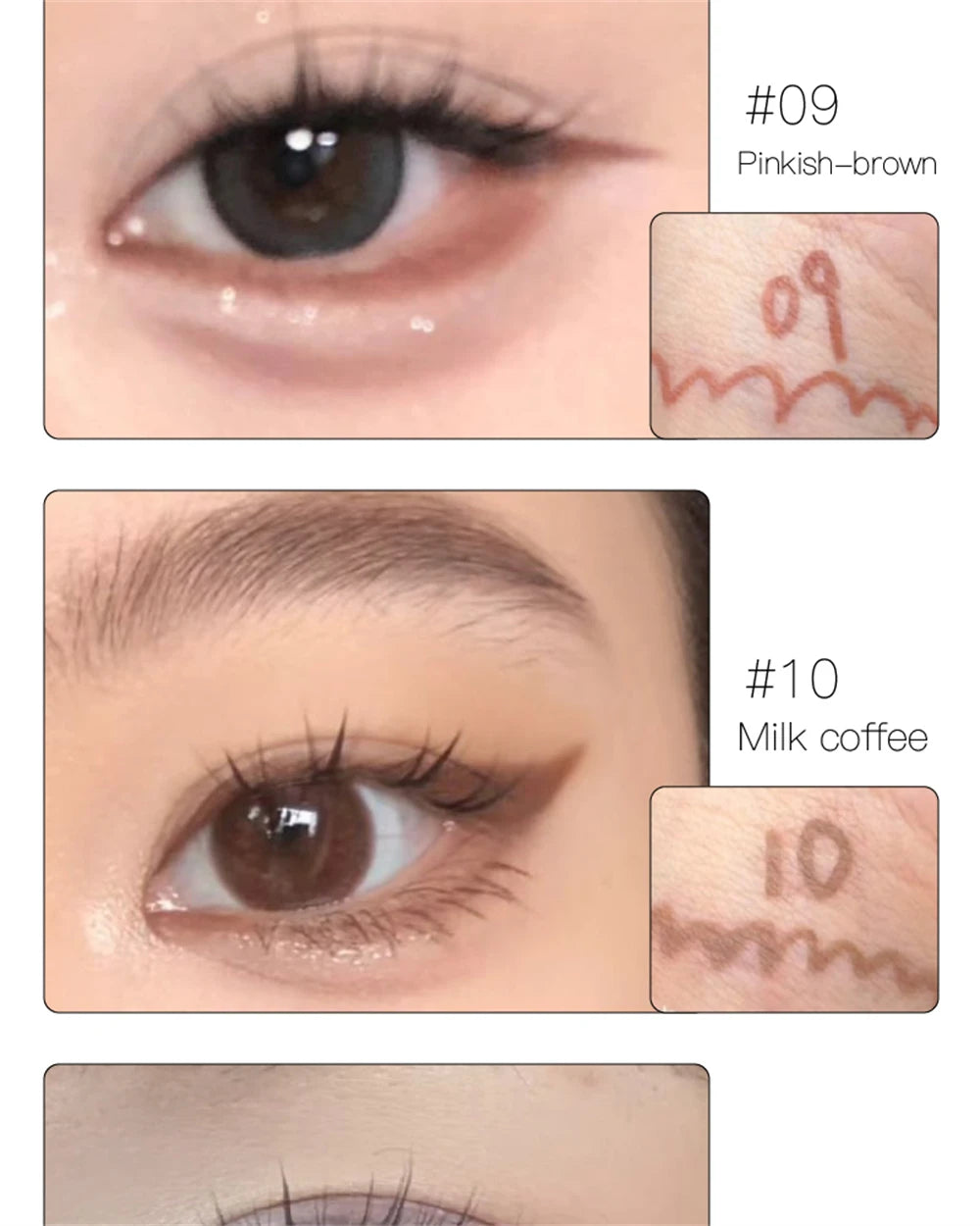 12 Colors Eyeliner Pencil Waterproof Long-lasting Orange Black Brown Easy Wearing Eyeshadow Contour Stick Lying silkworm Makeup