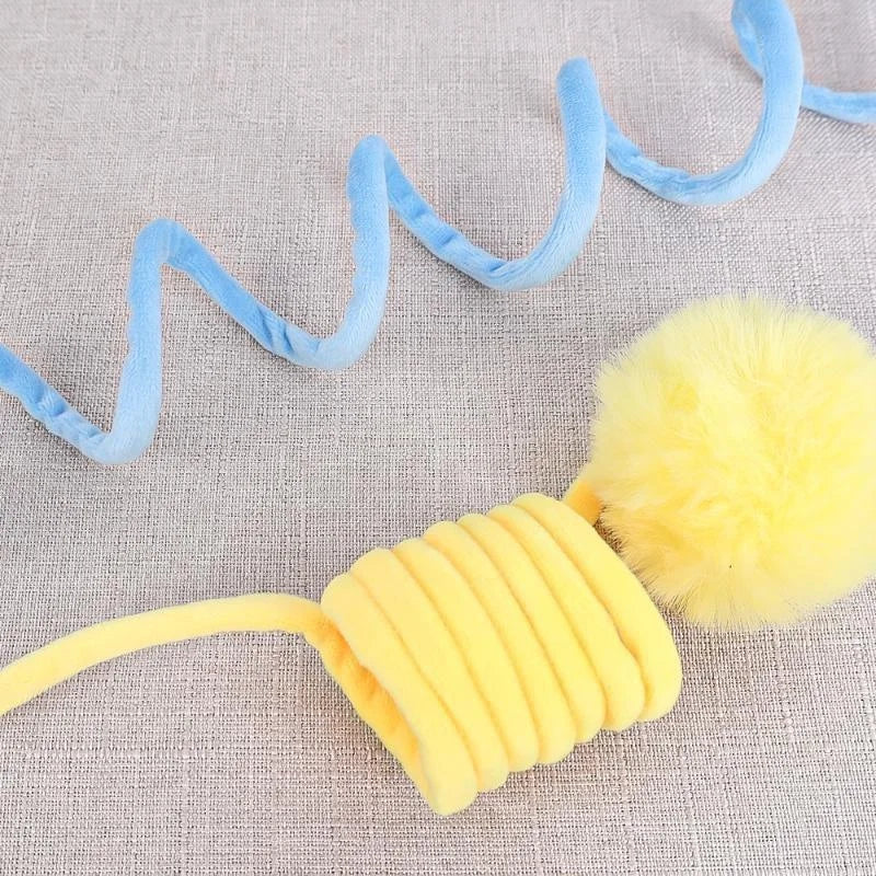 Pet Toy Interactive Cat Toys Funny Cat Stick Spring Rope Ball Plush Toy Interactive Play Training Toys Cats Supplies