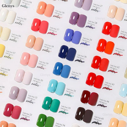 Glenys 60 color small white bear nail polish glue popular in autumn and winter semi permanent immersion gel nail art varnish