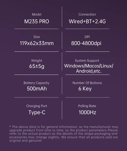 Lenovo Tri-mode Wireless Bluetooth Mouse Lightweight Computer Rgb Illuminated Gaming Mouse Portable Tablet Universal Mouse