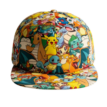 Pikachu Baseball Cap Peaked Cap Cartoon Anime Character Flat Brim Hip Hop Hat Couple Outdoor Sports Cap Birthday Gifts